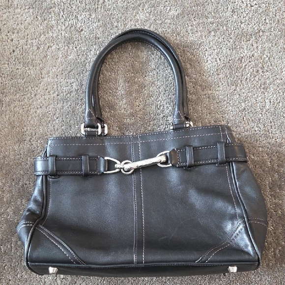 Coach Handbags - Coach Black Leather Shoulder Bag